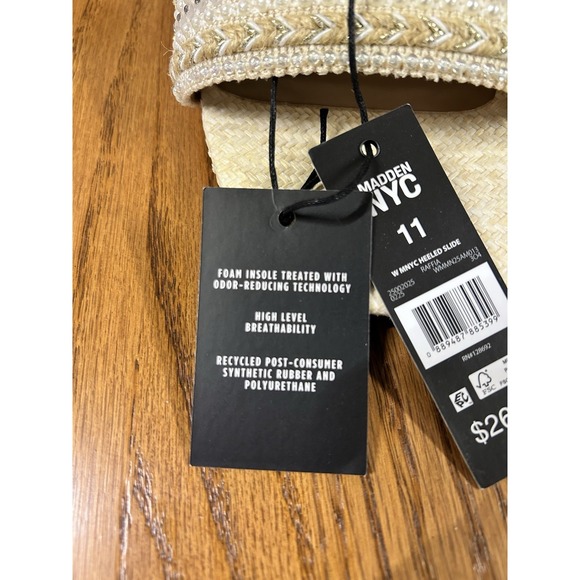 MADDEN NYC Women's Heeled Slide  Sandals Size 11 Foam Inside - Picture 5 of 7